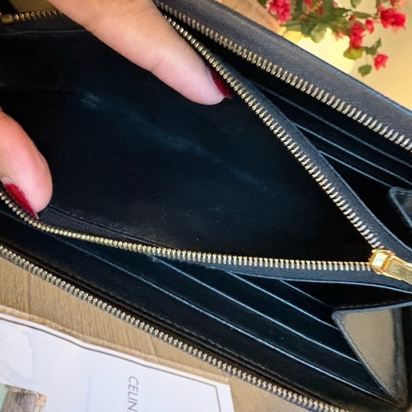 Celine Midnight Blue Embossed Wallet FINAL PRICE - Picture 9 of 10